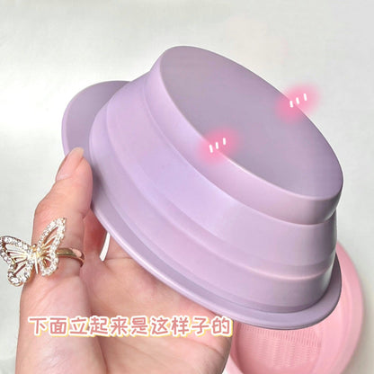 GECOMO makeup brush cleaner ins silicone folding powder puff beauty egg brush cleaning bowl brush beauty tool