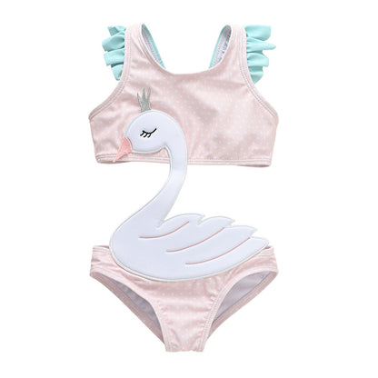 Children's swimsuit summer 2024 new arrivals for big kids and small kids whale cute baby cartoon girls one-piece swimsuit