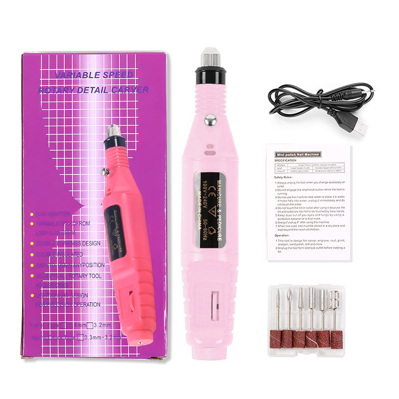 ប៉ូលាក្រចក mini electric nail polishing machine