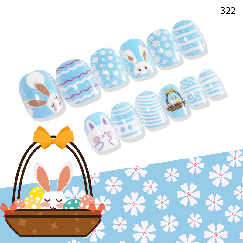 Nail art wearable nail tips cute Easter children's nail tips wearable nail tips patches fake nails finished nail tips