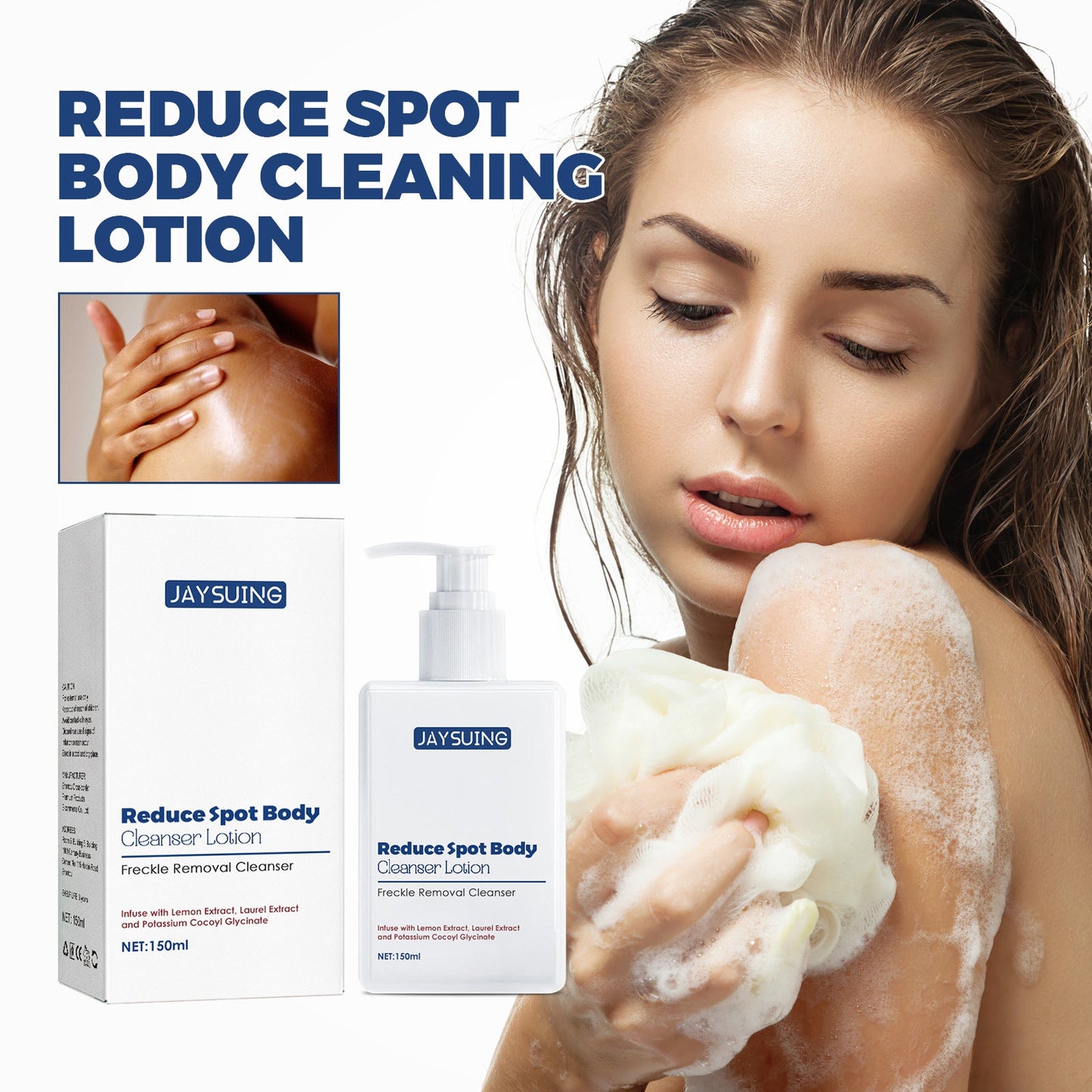 Jaysuing Spot Body Cleanser ហ្វូមលាងមុខ និងដងខ្លួន លាងសម្អាតស្បែកយ៉ាងជ្រៅ បំបាត់ស្នាមអុចខ្មៅ ធ្វើអោយស្បែកស 