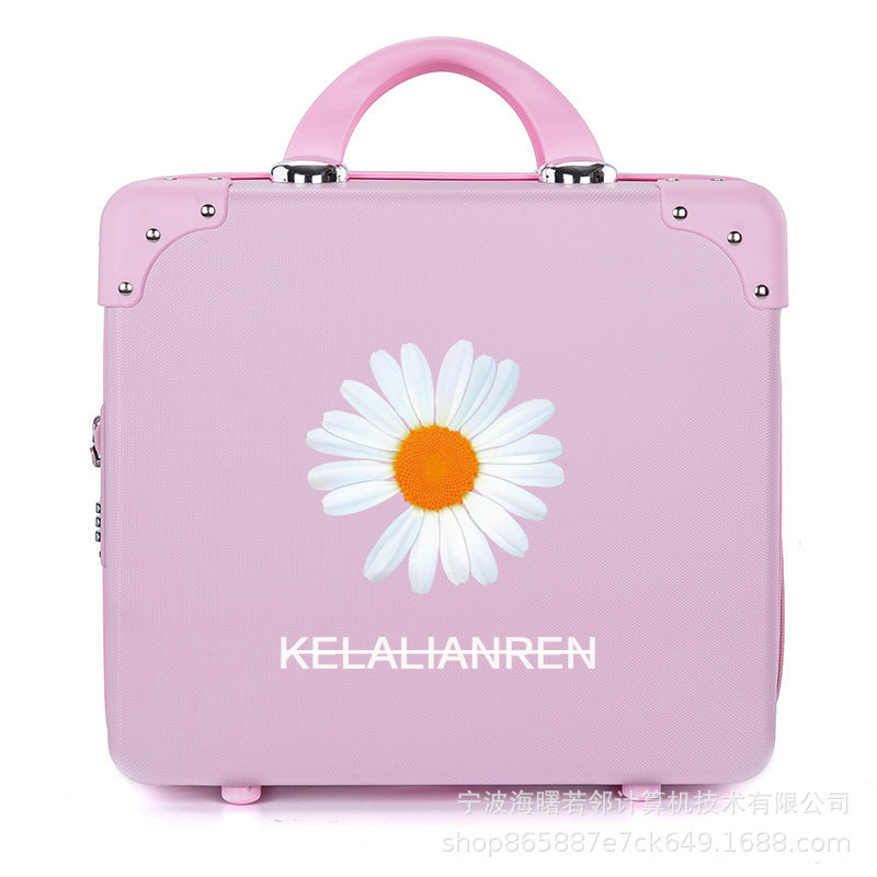 Daisy mother and child suitcase female lightweight 16-inch student makeup box small fresh suitcase portable large capacity 