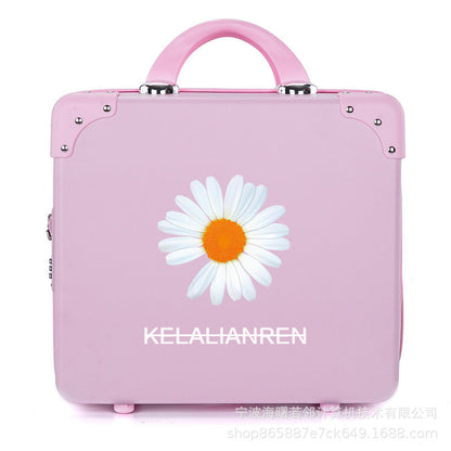 Daisy mother and child suitcase female lightweight 16-inch student makeup box small fresh suitcase portable large capacity 