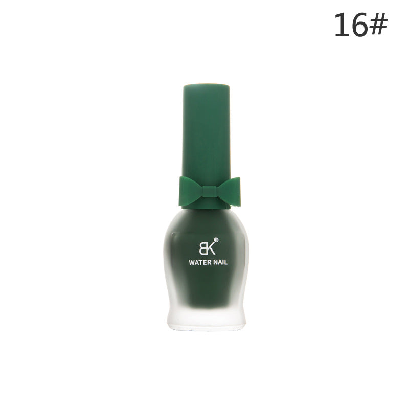 BK bow 30 colors matte matte whitening 7 days water-based nail polish no baking no odor can not be peeled wholesale