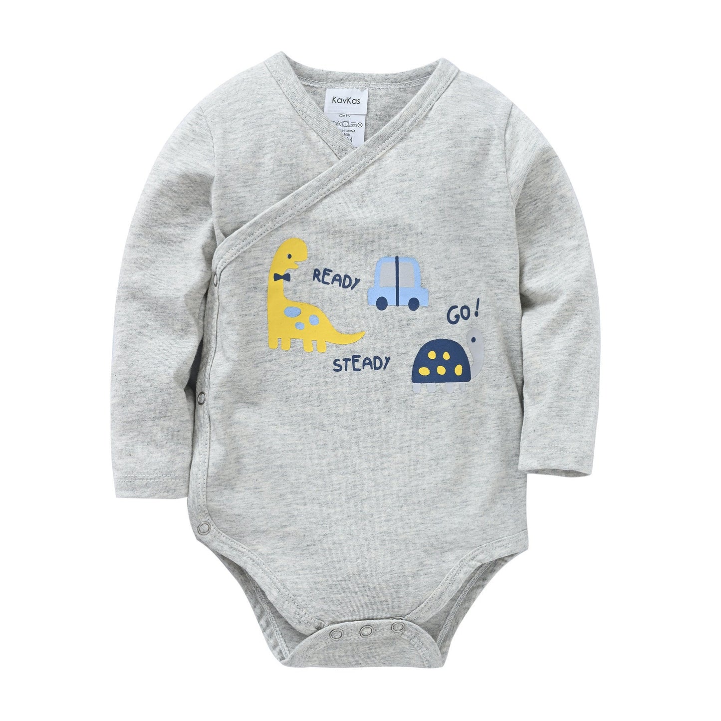 Spring infant crawling clothes 2024 boy triangle fart clothes long-sleeved open crotch romper 3 months baby clothes