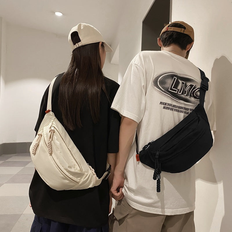 Chest bag women ins trendy brand leisure sports messenger bag Japanese student small backpack light riding waist bag wholesale 