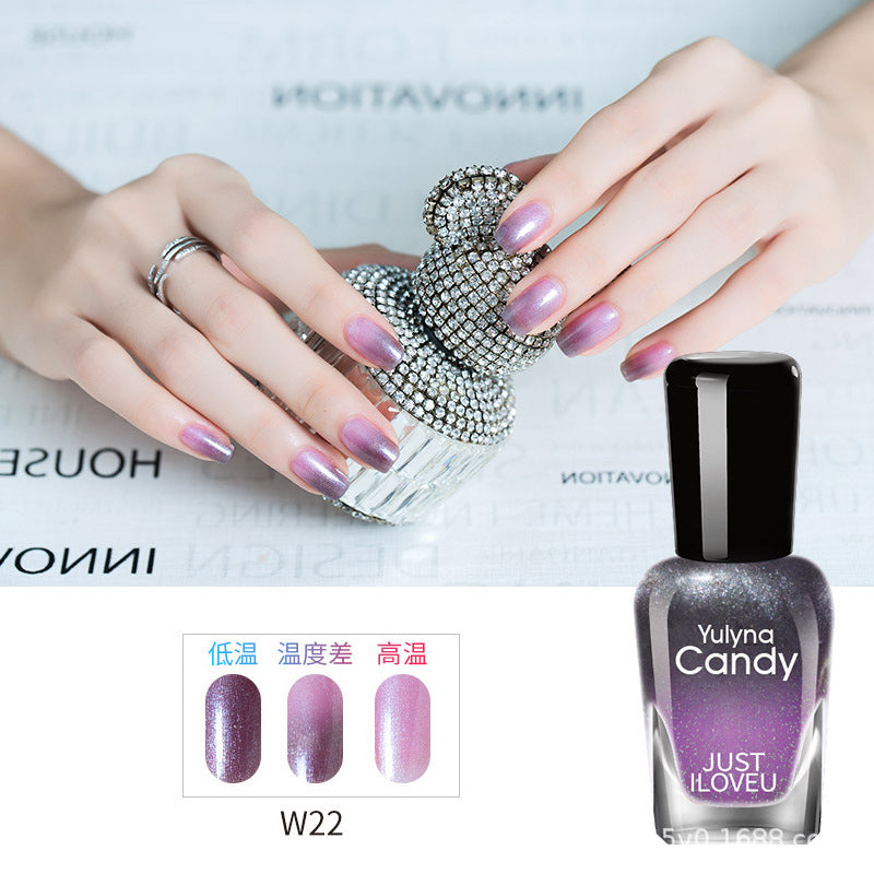 2024 new temperature-changing nail polish, no baking, quick drying, long-lasting, non-peelable, non-fading, multi-color nail polish, direct sales from manufacturers