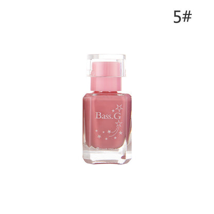 BK whitening high gloss long-lasting odorless nail polish healthy pure color student color water-based peelable nail polish 