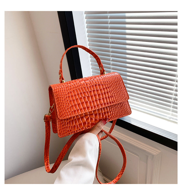 Retro trend tooth stylish shoulder bag 2024 autumn and winter new casual simple handbag fashion crossbody small square bag