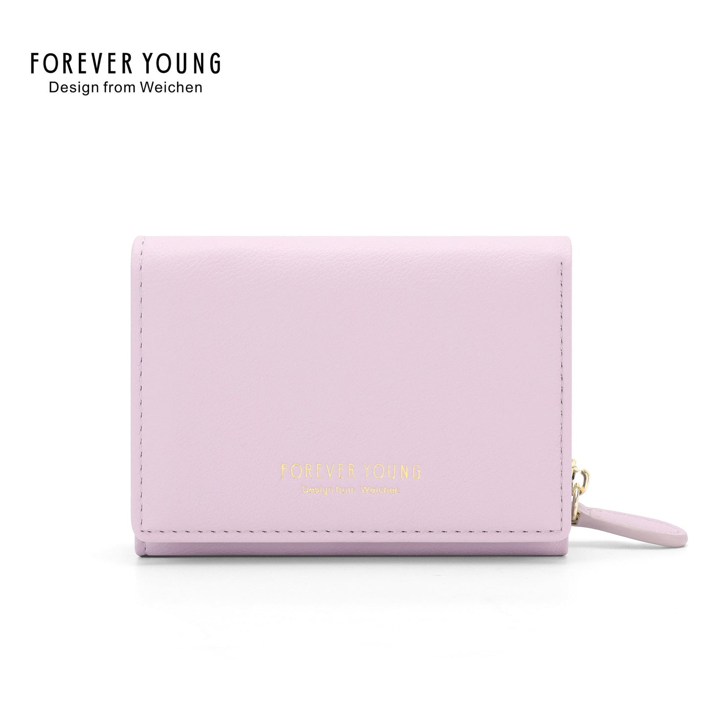 Forever Young ladies short wallet ticket clip tri-fold lightweight multi-functional dual-use card holder coin purse female 