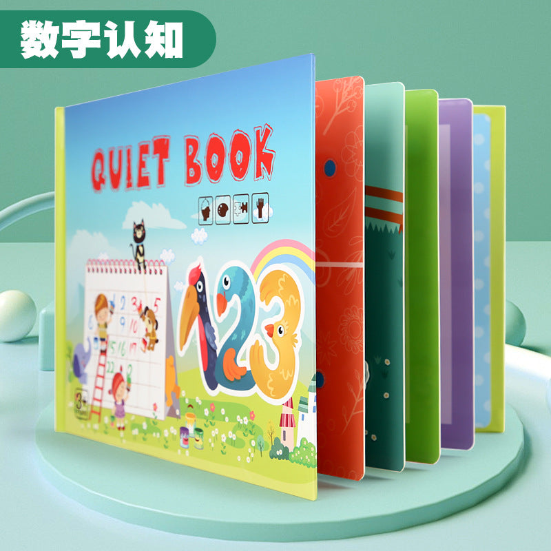 Children's enlightenment puzzle early education quiet book busy book animal cognition education intelligence development hand-tear paste book