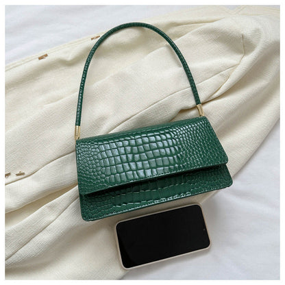 Wholesale underarm bags for women 2024 new fashion simple crocodile pattern shoulder bag solid color trendy versatile shoulder bag 