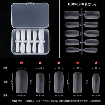 美甲甲片 磨砂免刻磨手工穿戴甲片折无痕空气软甲100片装全新升级