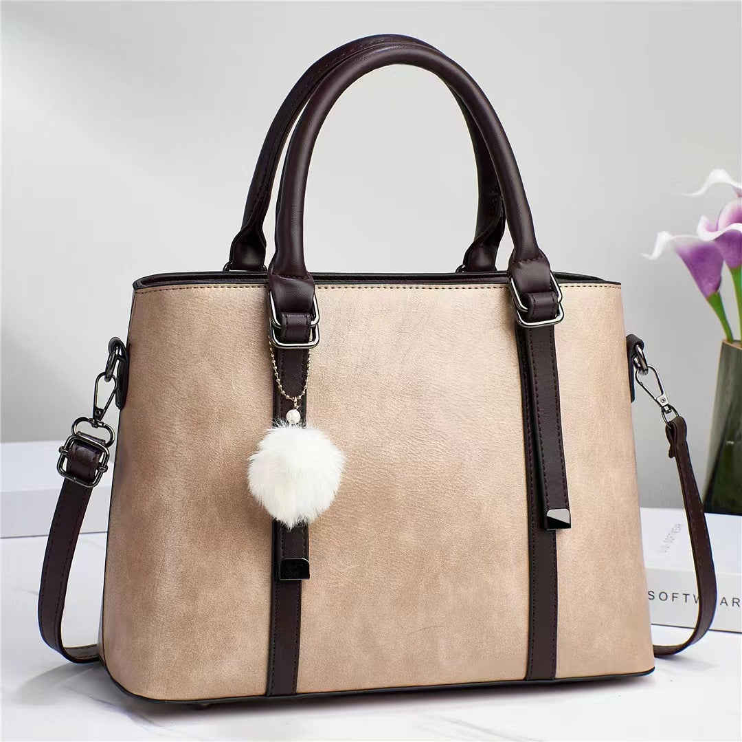 2024 autumn and winter women's bags new European and American retro large-capacity handbags trendy fashion one-shoulder messenger mother's bag 