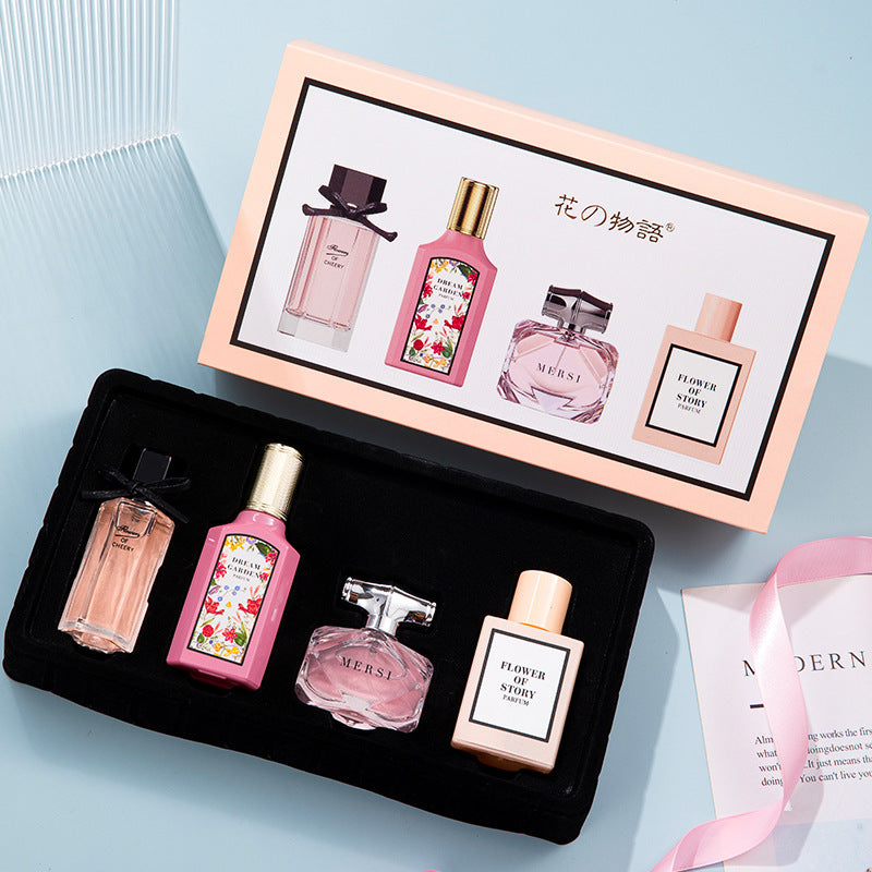 Flower Story new perfume gift box set summer floral fragrance light fragrance ladies long-lasting perfume cross-border