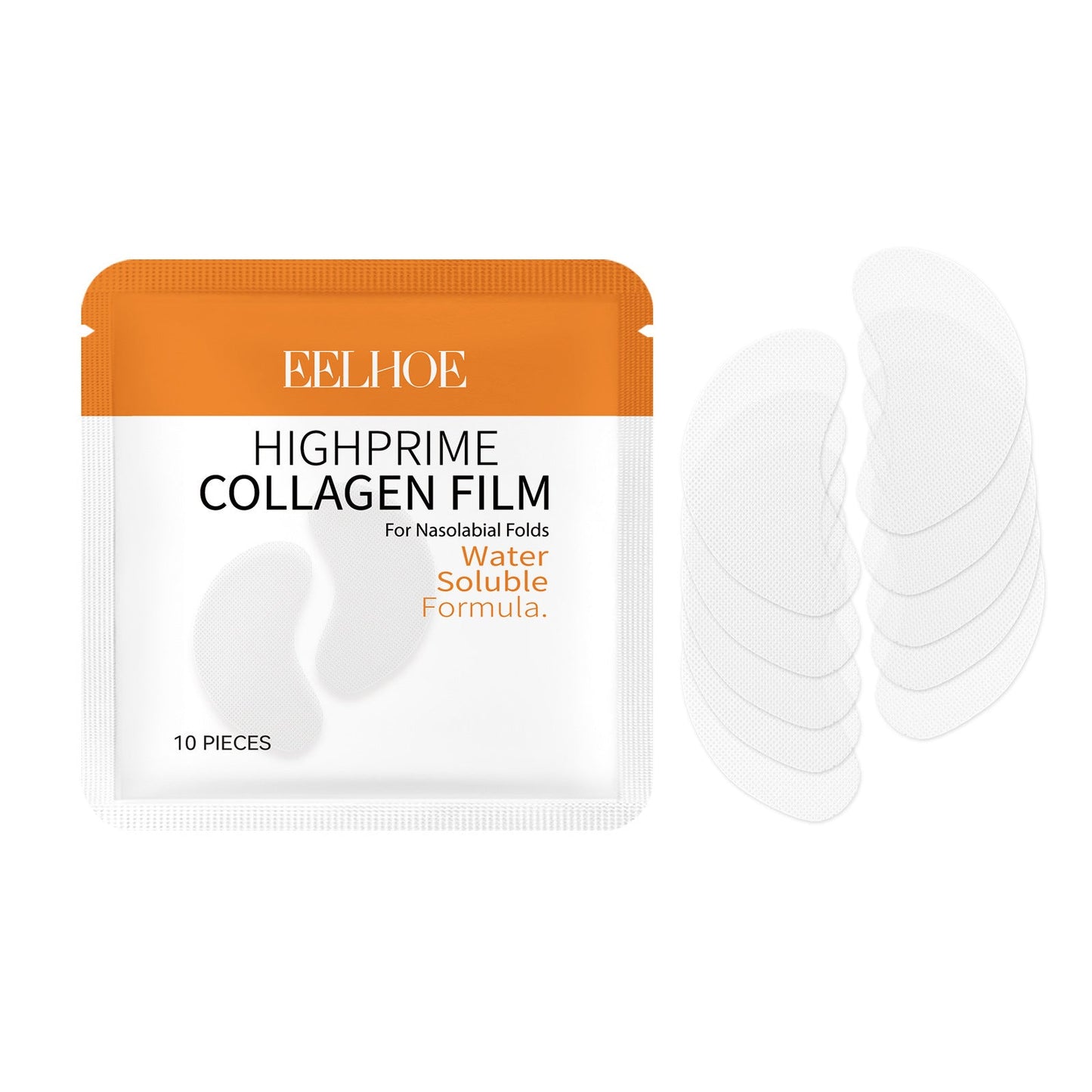 EELHOE Collagen Water-Soluble Patch បំបាត់ស្នាមជ្រួញលើផ្ទៃមុខ ផ្នត់ nasolabial ប្រឆាំងភាពចាស់ ផ្តល់សំណើម និងបន្តឹងស្បែក 