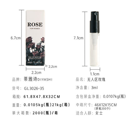 Internet celebrity fragrance 3ml trial pack perfume women's perfume Q version test tube perfume sample wholesale cheap substitute big brand perfume 