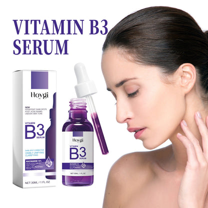 HOYGI B3 Facial Essence ផ្តល់សំណើម បន្តឹងស្បែកមុខ ភ្លឺថ្លា បាត់ស្នាម និង មុខស្តើង ស្រាល និងមិនកក។ 