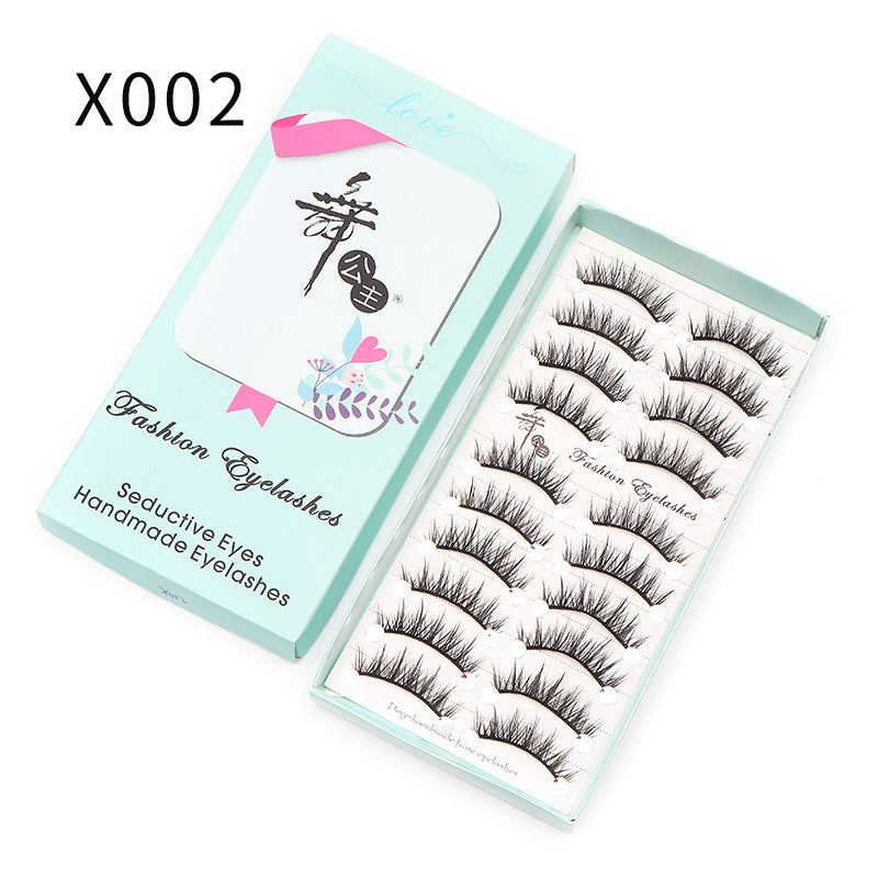 Little Devil Eyelashes DINGSEN factory false eyelashes cross-border 10 pairs of Internet celebrity thick cartoon eyelashes