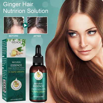 EELHOE Ginger Hair Care Essential Oil repairs hair follicles, grows hair smoothly, smoothes dry and frizzy hair, nourishes essential oil 