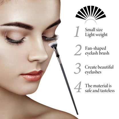 Eelhope fan-shaped double-layer eyelash brush, each eyelash is distinct, fan-shaped eyelash brush, angled eyeliner brush, lower eyelash brush 