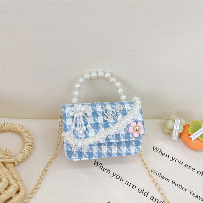 New style children's bag small Chanel style shoulder bag fashionable versatile girls messenger bag trendy chain backpack wholesale 