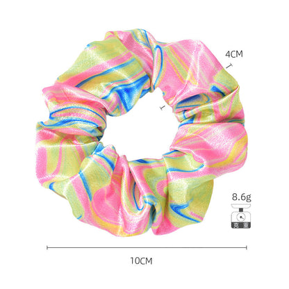 2022 new cross-border French large intestine hair band hair rope female tie-dye head flower European and American ethnic style hair ponytail hair band