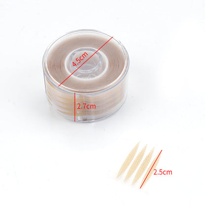 Wholesale double eyelid tape roll mesh round heart-shaped breathable invisible double eyelid tape 600 stickers per roll