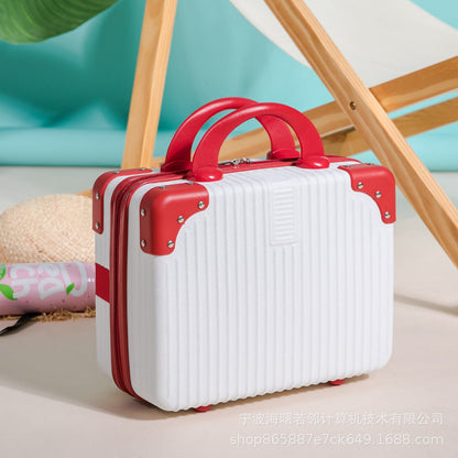 Mini student storage makeup suitcase small female light boarding 14 inch box portable simple large capacity 