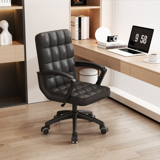 Office chair mahjong chair simple conference room chair home bow chair computer chair black long sitting back stool