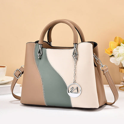 2024 autumn and winter new style bags for women color matching handbags large capacity trendy fashion shoulder messenger bag one piece 