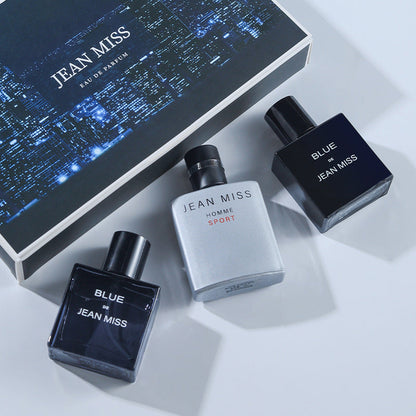 Xiaocheng Yixiang new blue men's perfume gift box lasting light fragrance cross-border popular student perfume set wholesale