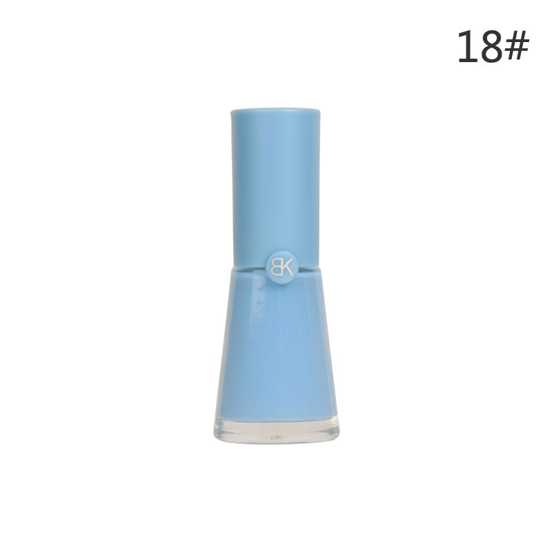 bk summer whitening 7 days 38 colors no baking long-lasting water-based nail polish 9.5ml non-peelable pure color macaron 