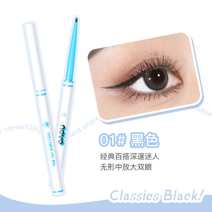 NOVO Color-Cooling Soft Eyeliner Gel Pencil is extremely fine and smooth to the touch. It can be applied naturally and not easily blurred. 