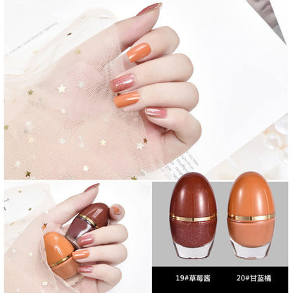 bk cute internet celebrity small easter egg 35 colors whitening 7 days water-based nail polish no baking long-lasting can not be peeled off wholesale 