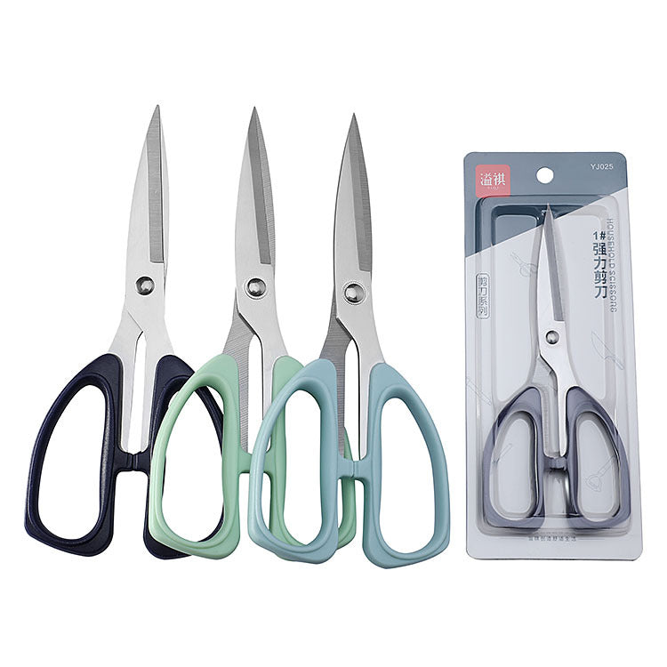 No. 1 strong scissors stainless steel household scissors industrial multi-function thread cutter office kitchen special barbecue scissors