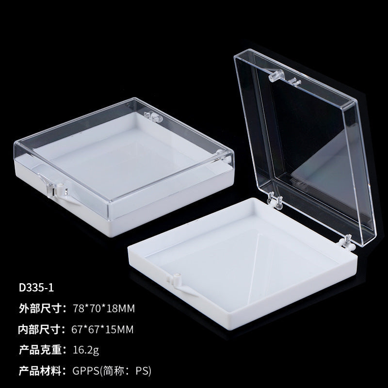 Handmade wearable nail storage box transparent cover transparent bottom acrylic nail piece wearable nail packaging box wholesale