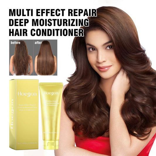 HOEGOA multi-effect repair and moisturizing conditioner ជួសជុលយ៉ាងជ្រៅដល់សក់ស្ងួត និងសំពោង ធ្វើឱ្យវារលោង និងមានសំណើម។ 