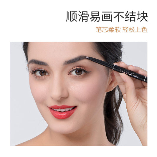 Yulina factory direct sales double-head automatic waterproof and sweat-proof non-smudge double-head eyebrow pencil factory direct sales