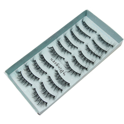 DINGSEN false eyelashes factory 10 pairs of 3D three-dimensional multi-layer eyelashes natural thick curled eyelashes