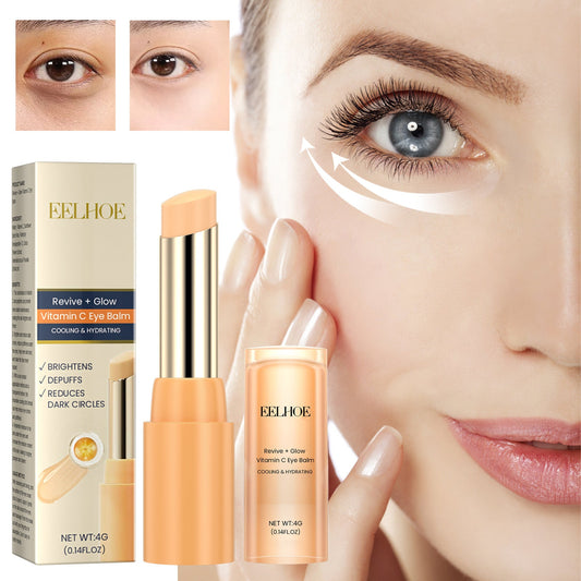 EELHOE Vitamin C Eye Cream Stick បំបាត់ស្នាមជ្រួញកន្ទុយភ្នែក ស្នាមជ្រួញនៅជ្រុងភ្នែក រឹតបន្តឹងស្បែក និងផ្តល់សំណើមដល់ត្របកភ្នែក 