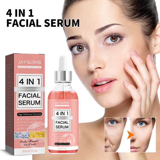 Jaysuing 4-in-1 Facial Serum ផ្តល់សំណើមដល់ស្បែក ផ្តល់សំណើមដល់ស្បែក ផ្តល់សំណើមដល់ស្បែក។ 