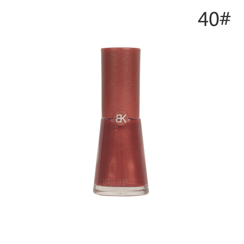 bk summer whitening 7 days 38 colors no baking long-lasting water-based nail polish 9.5ml non-peelable pure color macaron 