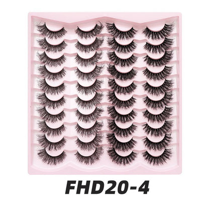 DINGSEN false eyelashes factory cross-border stable supply 20 pairs of eyelashes short three-dimensional eyelashes European and American