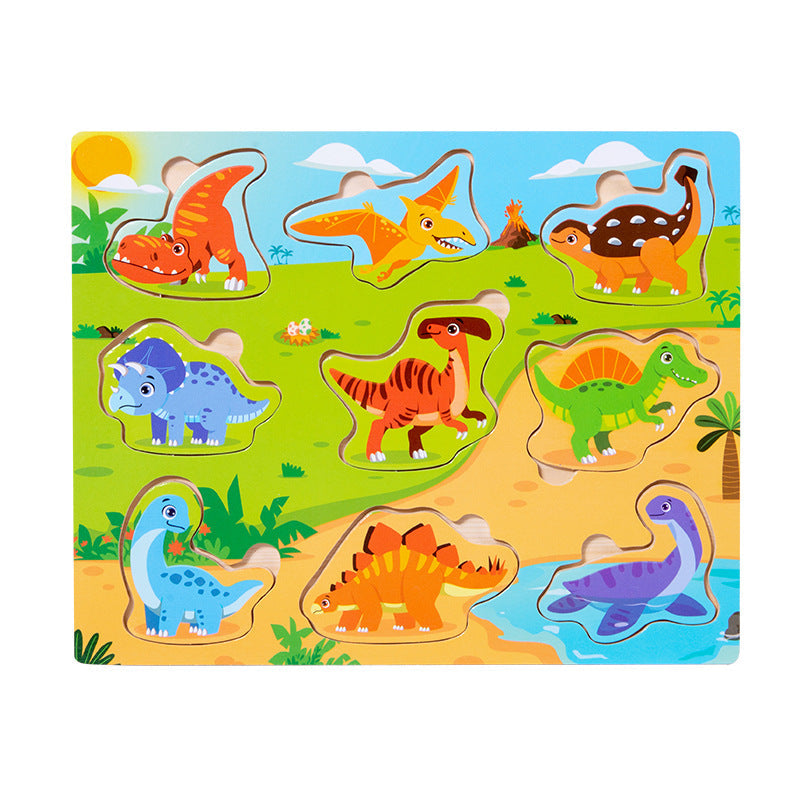 Children's enlightenment cognitive matching scene plane jigsaw puzzle digital fruit animal traffic early education educational toys