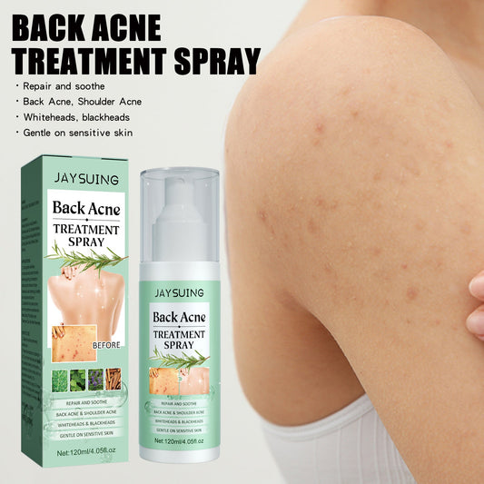 Jaysuing Back Acne Repair Spray Lightens Acne Scars Repairs Back Shoulders Body Cleansing Smooth Skin 