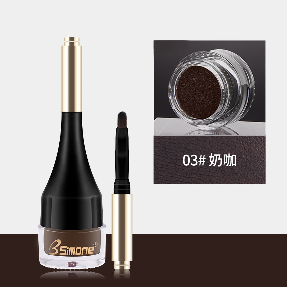 Internet celebrity air cushion eyebrow dyeing cream waterproof and sweat-proof long-lasting non-fading eyebrow cream eyeliner cream 4 color makeup factory direct sales