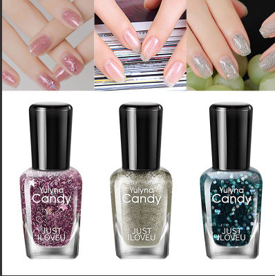 Yu Linna cross-border wholesale factory direct sales can not be peeled off a piece of toe nail polish set without baking