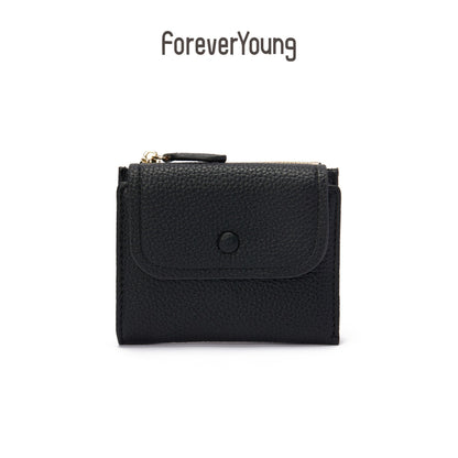 forever young wallet ladies short multifunctional coin purse Korean fashion card holder cross-border wholesale 