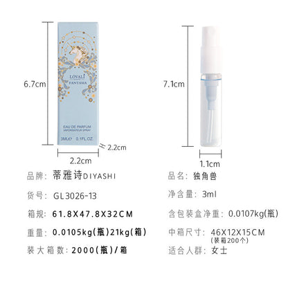 Internet celebrity fragrance 3ml trial pack perfume women's perfume Q version test tube perfume sample wholesale cheap substitute big brand perfume 